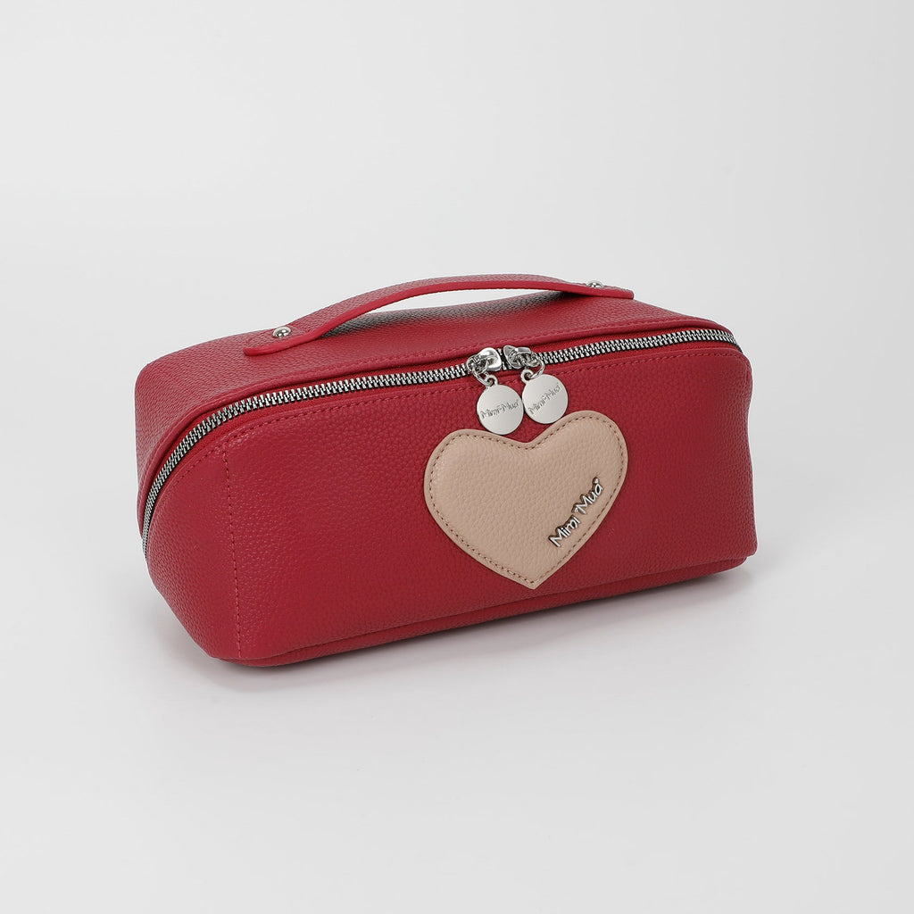🖤 Beauty Case 3 Pezzi con Cuore – Mimimua