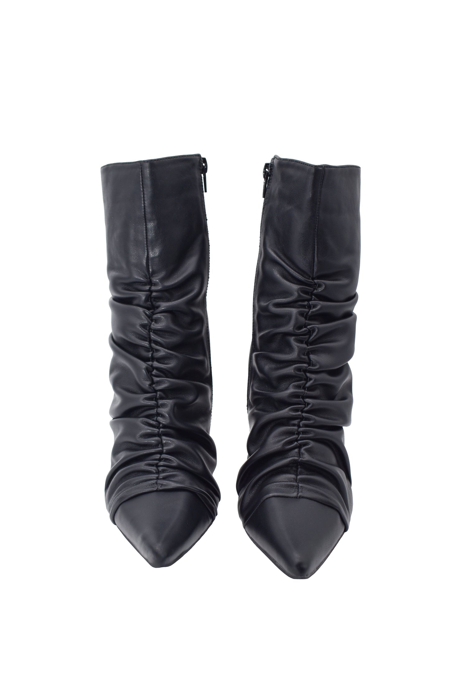 Tronchetto Arricciato in Eco Pelle – Tacco 10 cm (Relish)
Modello elegante con arricciatura frontale e punta affusolata