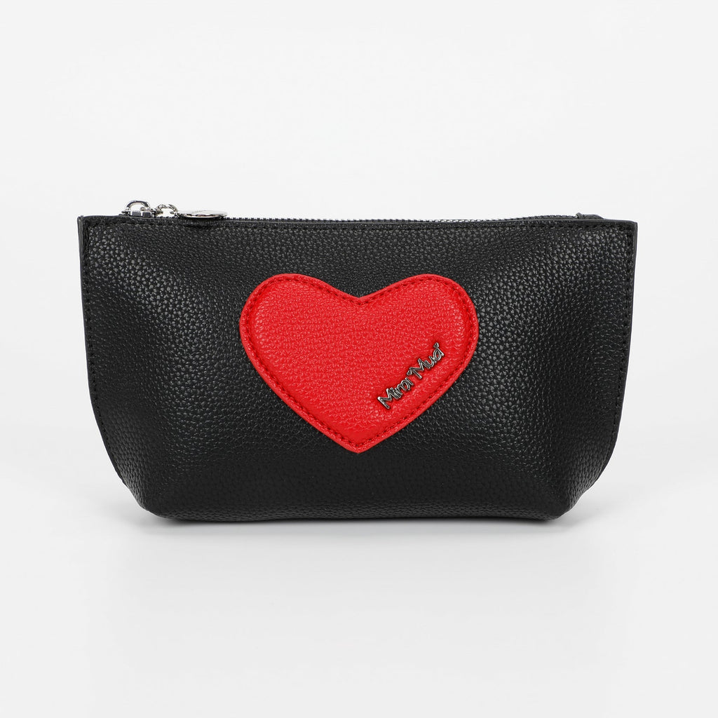 🖤 Beauty Case 3 Pezzi con Cuore – Mimimua